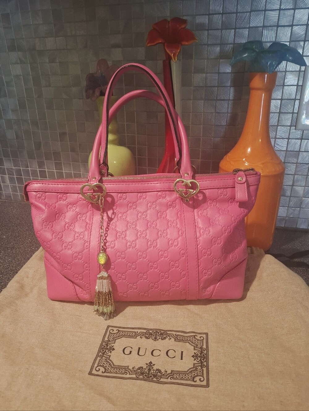 Gucci Monogram Guccisma Bag Tote Only